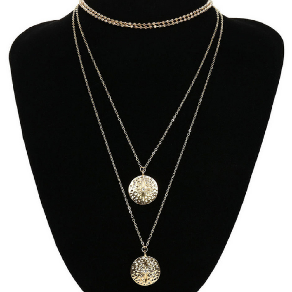 🍒 LAST!😲 ELETRA Double Coin 🌟Necklace - Picture 2 of 8